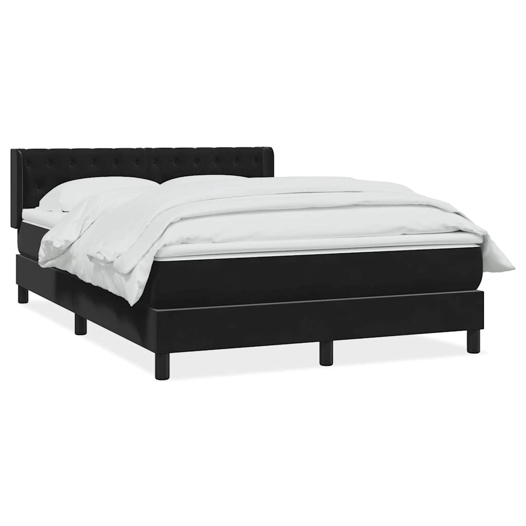Boxspring met matras fluweel zwart 160x210 cm is nu te koop bij PeponiXL, paradijselijk wonen!