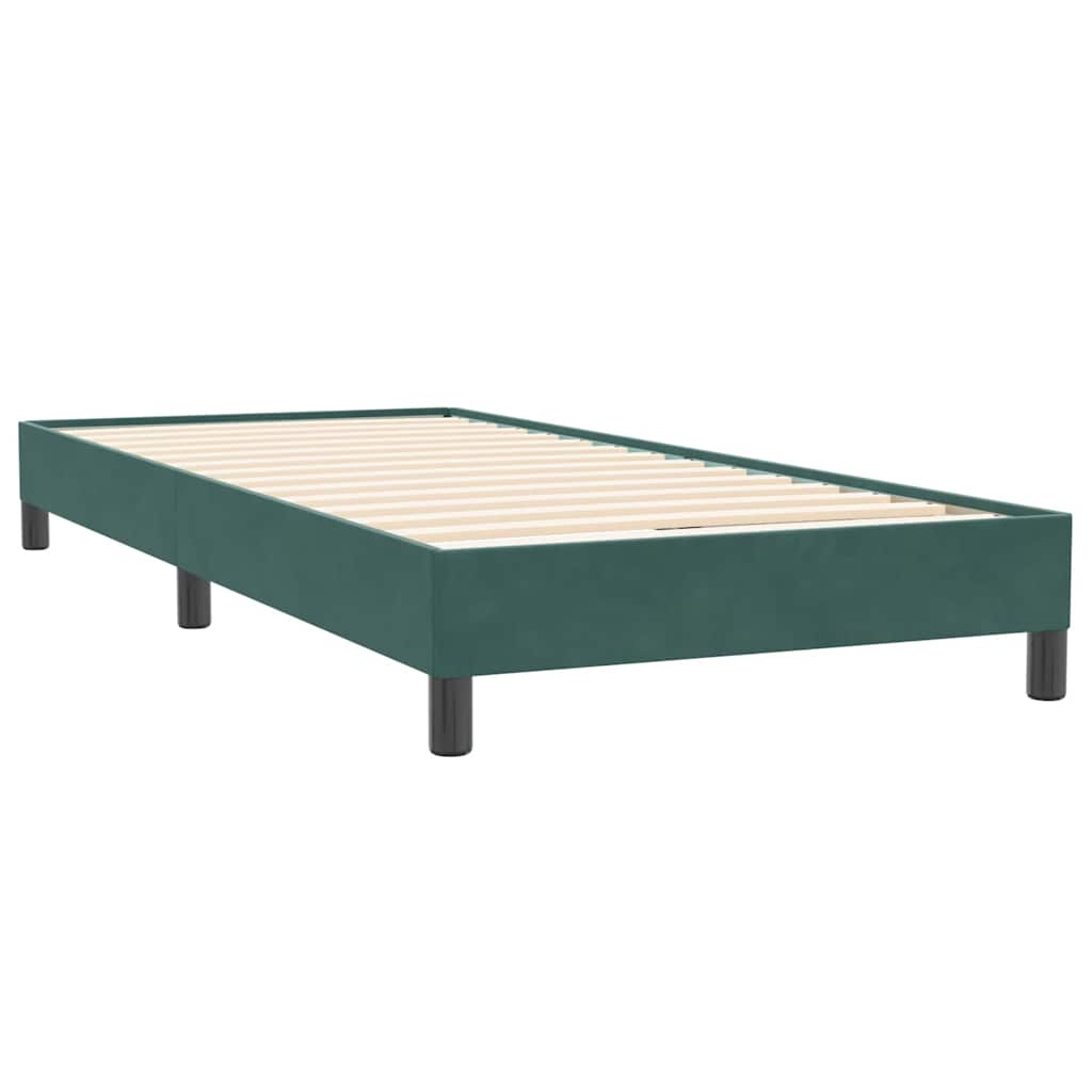 Boxspring met matras fluweel donkergroen 80x220 cm is nu te koop bij PeponiXL, paradijselijk wonen!