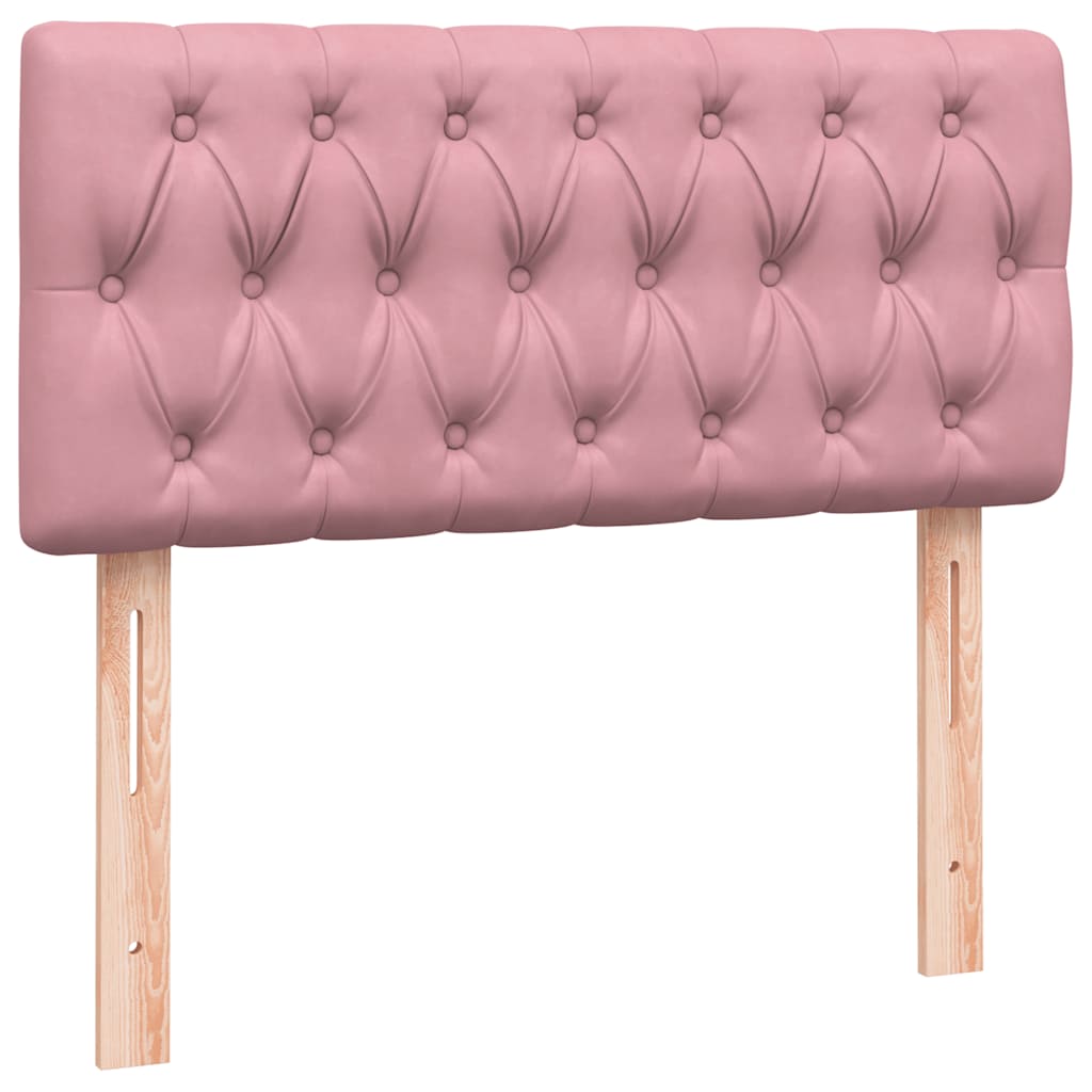 Boxspring met matras fluweel roze 90x220 cm is nu te koop bij PeponiXL, paradijselijk wonen!