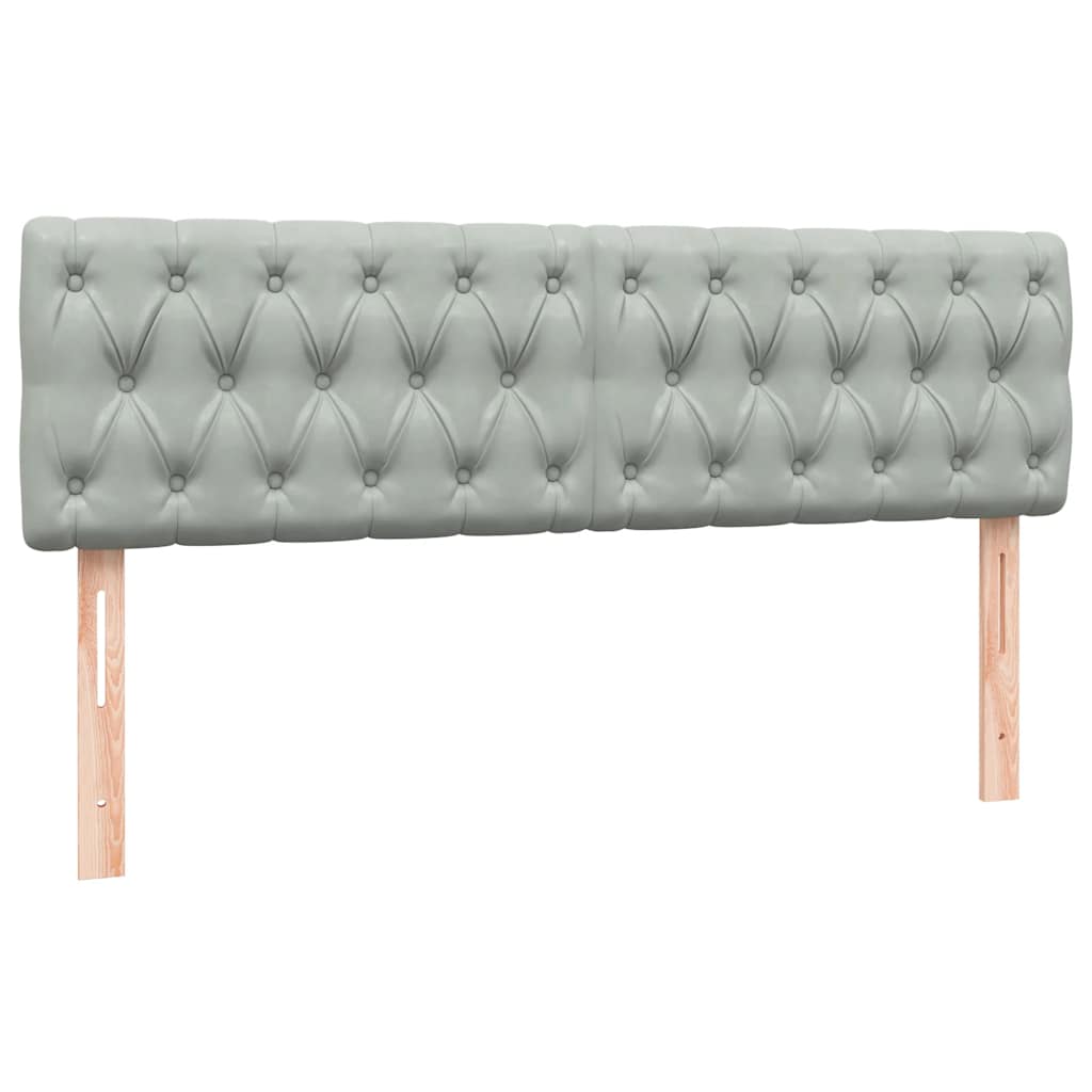 Boxspring met matras fluweel lichtgrijs 160x220 cm is nu te koop bij PeponiXL, paradijselijk wonen!