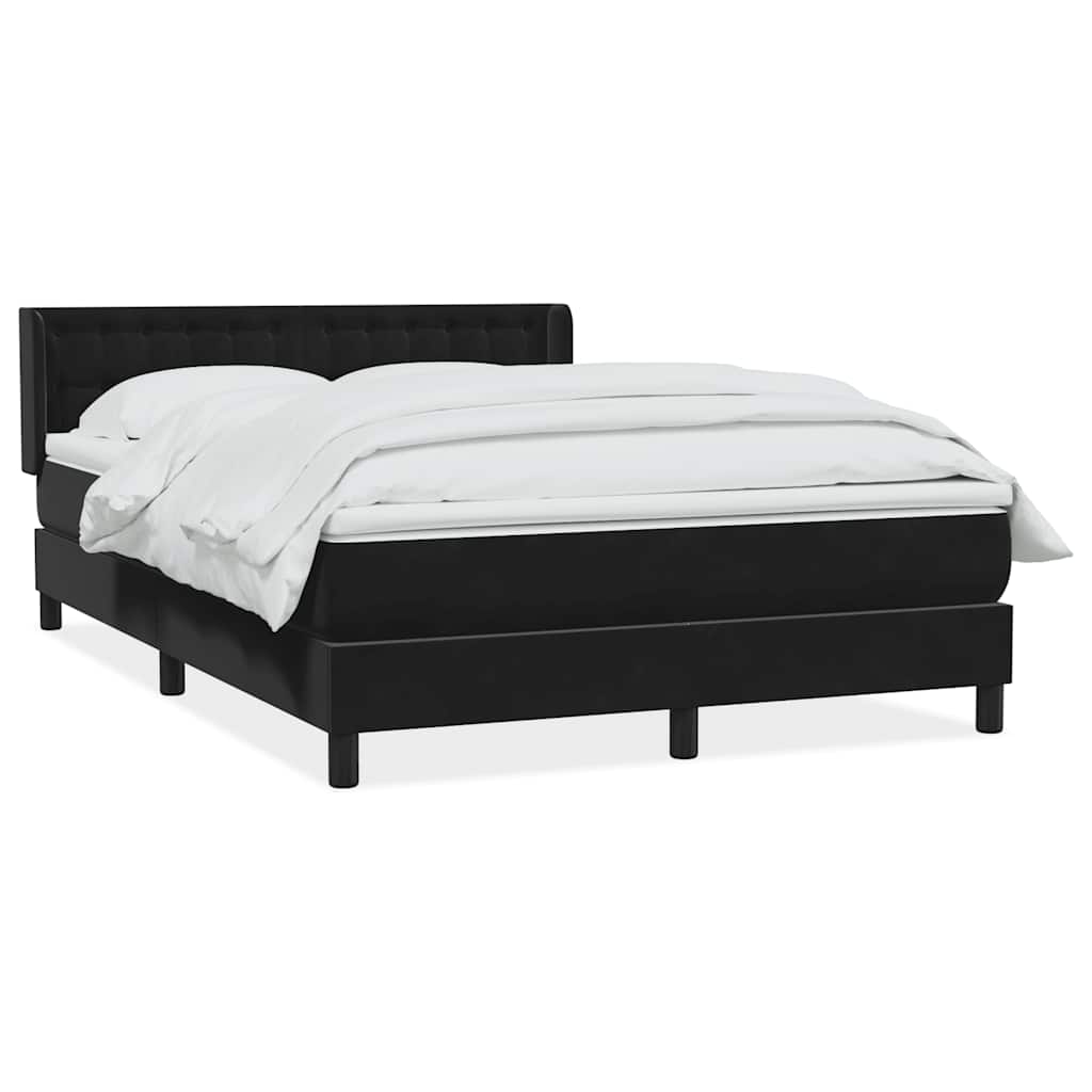Boxspring met matras fluweel zwart 160x210 cm is nu te koop bij PeponiXL, paradijselijk wonen!