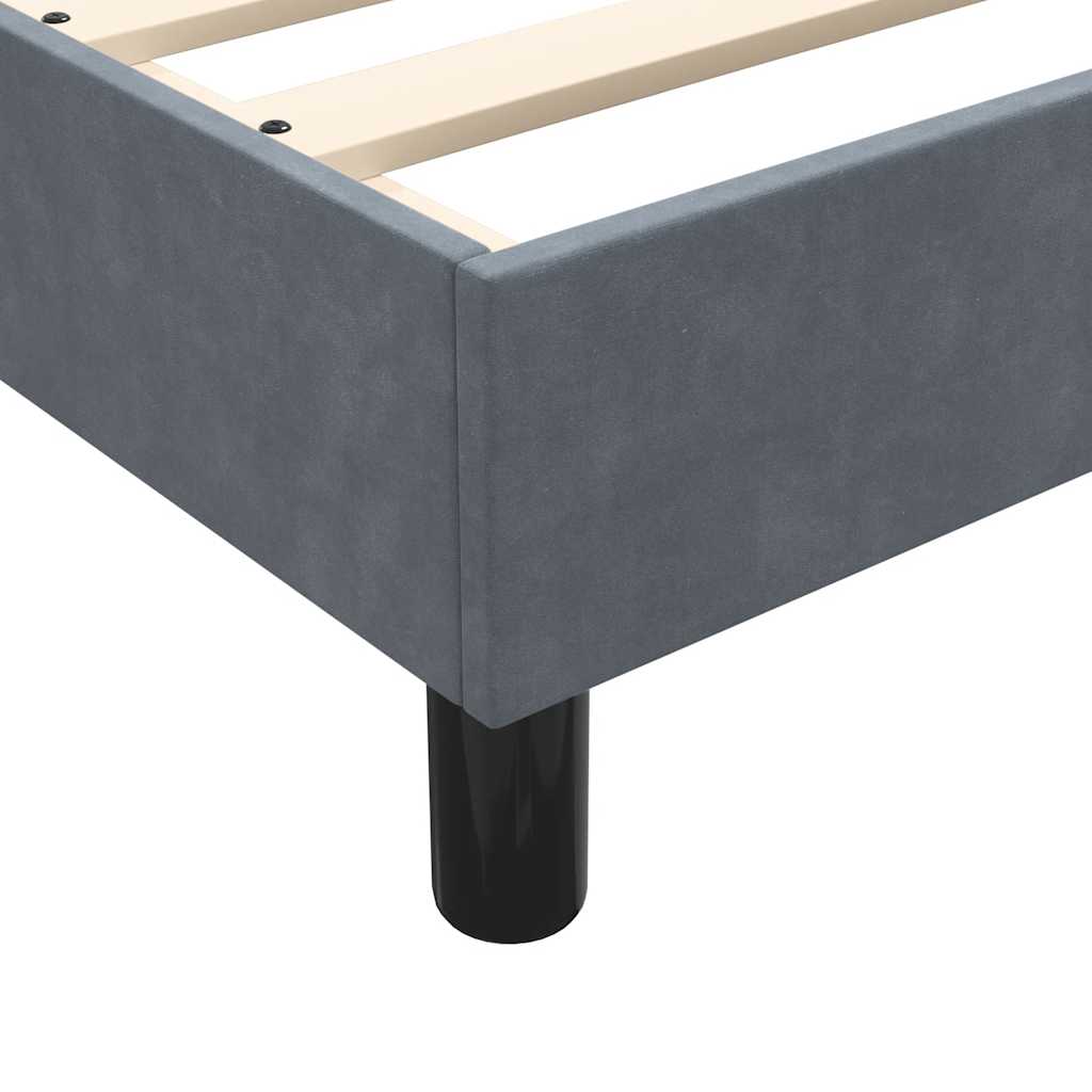 Boxspring met matras fluweel donkergrijs 90x220 cm is nu te koop bij PeponiXL, paradijselijk wonen!