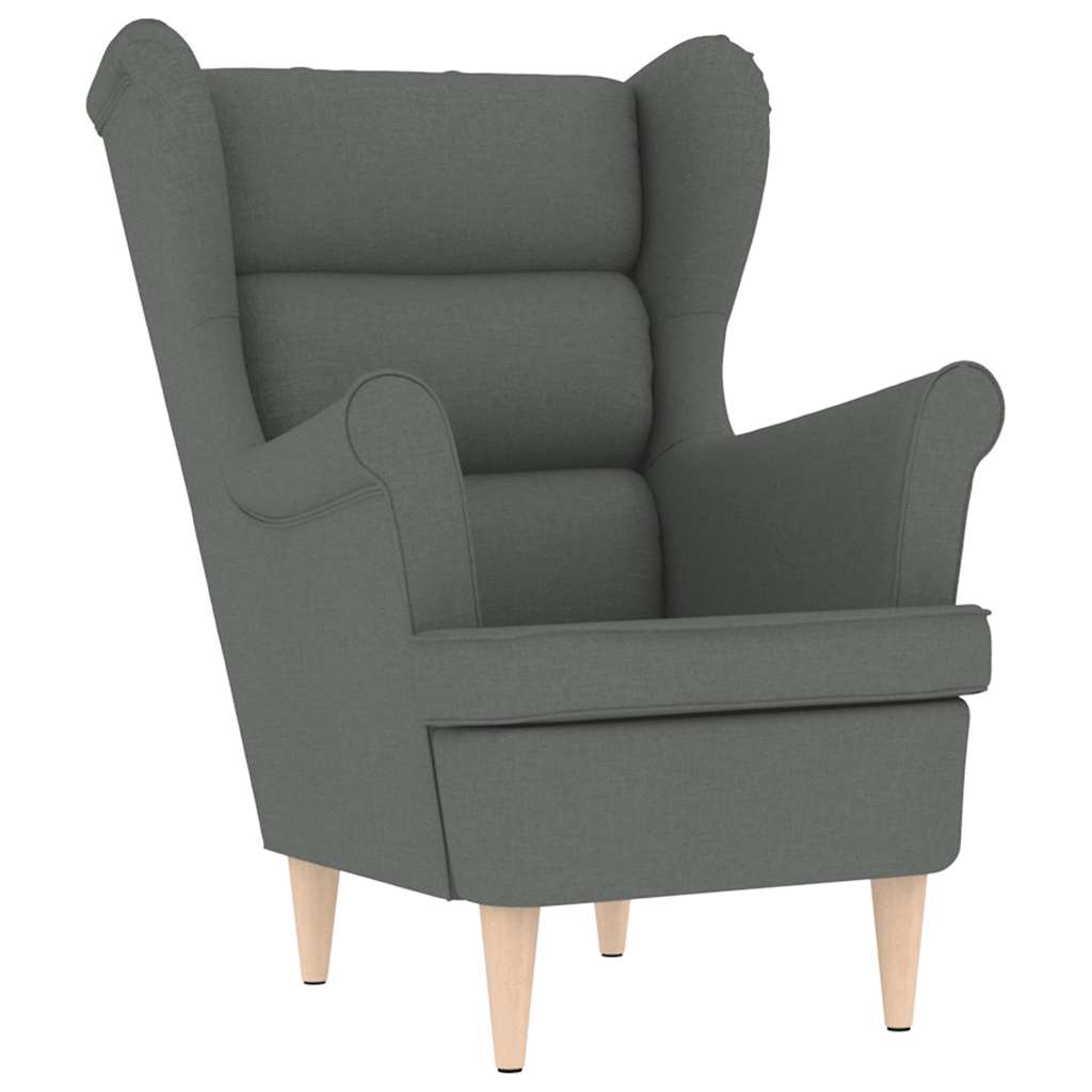 Fauteuil met voetenbankje stof donkergrijs is nu te koop bij PeponiXL, paradijselijk wonen!