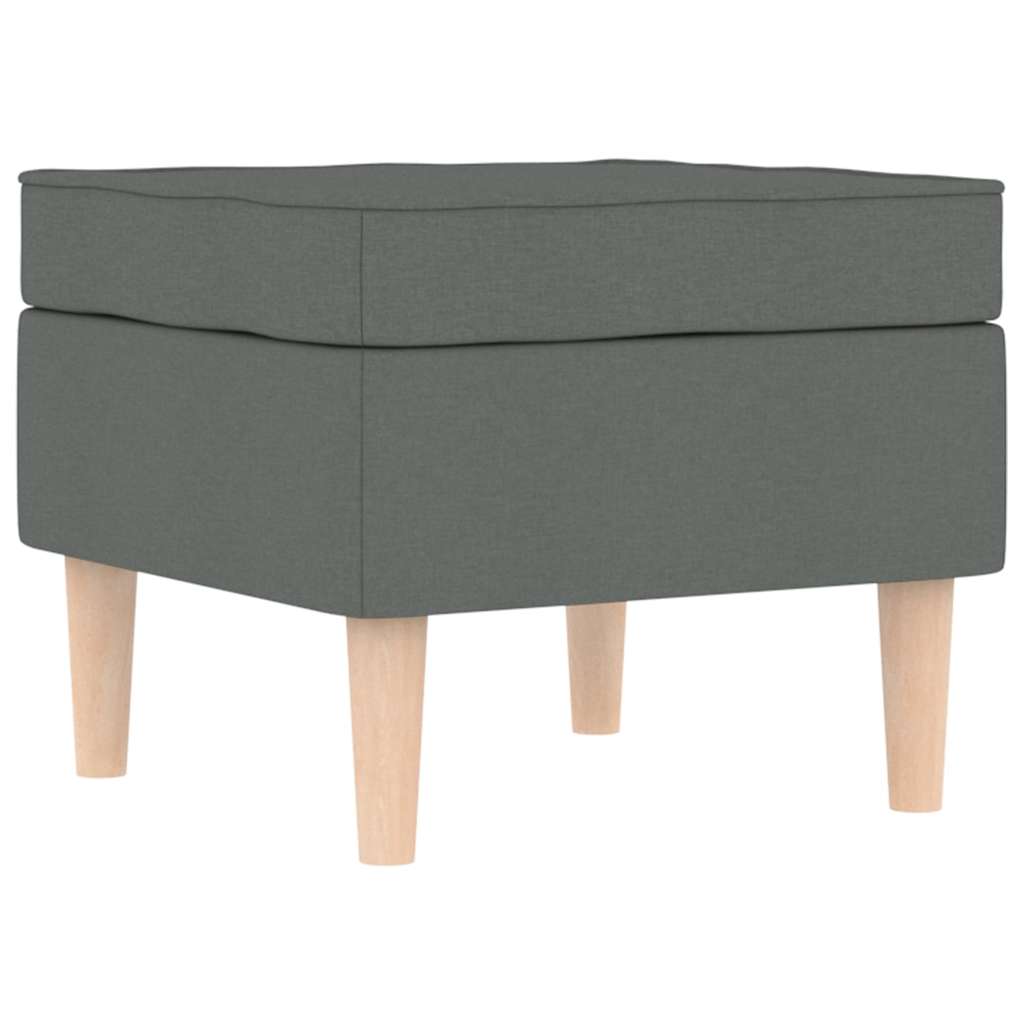 Fauteuil met voetenbankje stof donkergrijs is nu te koop bij PeponiXL, paradijselijk wonen!