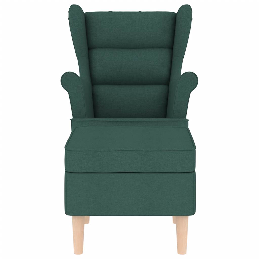 Fauteuil met voetenbankje stof donkergroen is nu te koop bij PeponiXL, paradijselijk wonen!