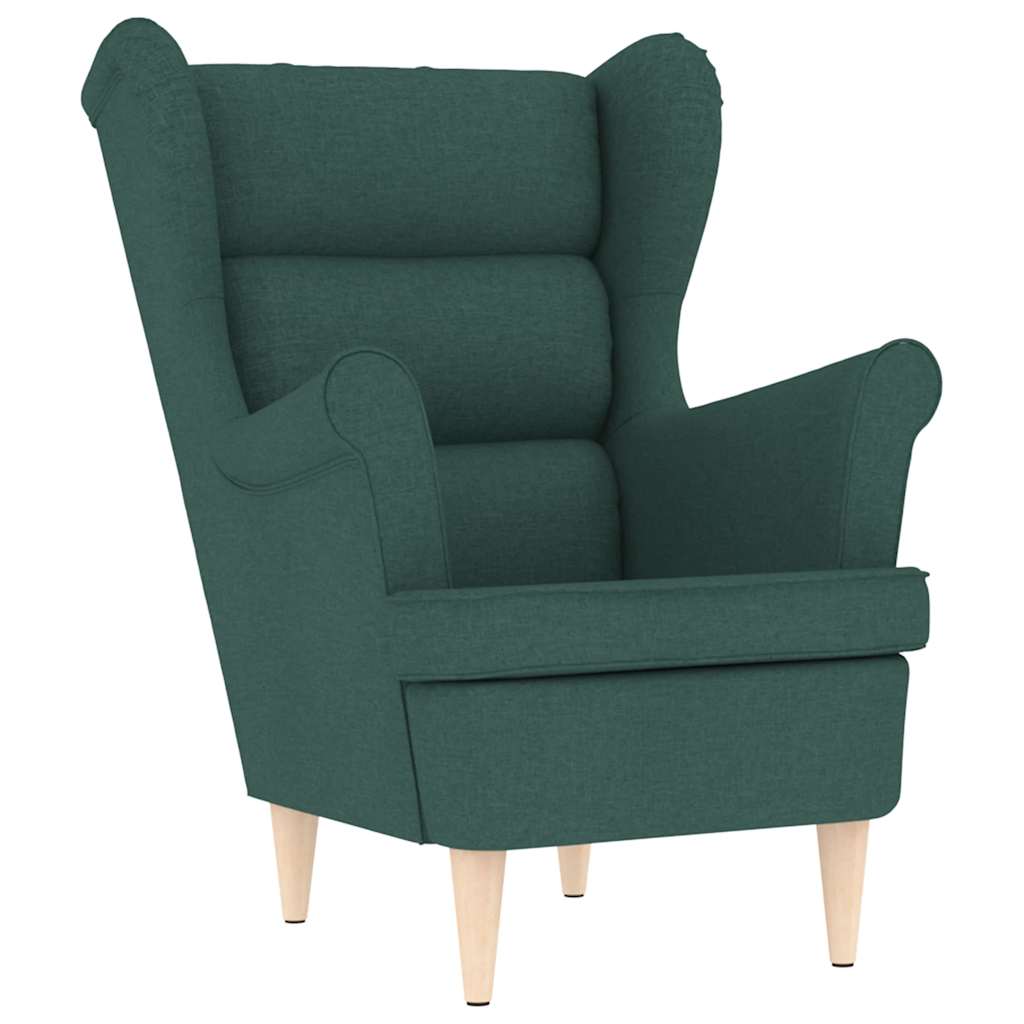 Fauteuil met voetenbankje stof donkergroen is nu te koop bij PeponiXL, paradijselijk wonen!