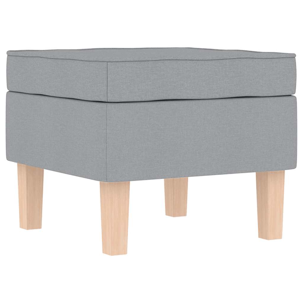 Schommelstoel met voetenbank stof lichtgrijs is nu te koop bij PeponiXL, paradijselijk wonen!