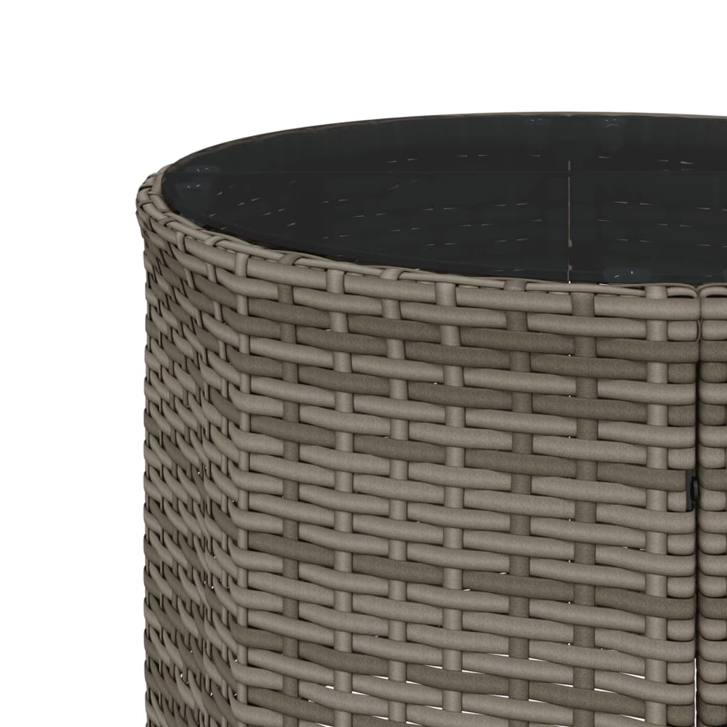 Tuinbank met tafel en kussens rond poly rattan grijs is nu te koop bij PeponiXL, paradijselijk wonen!