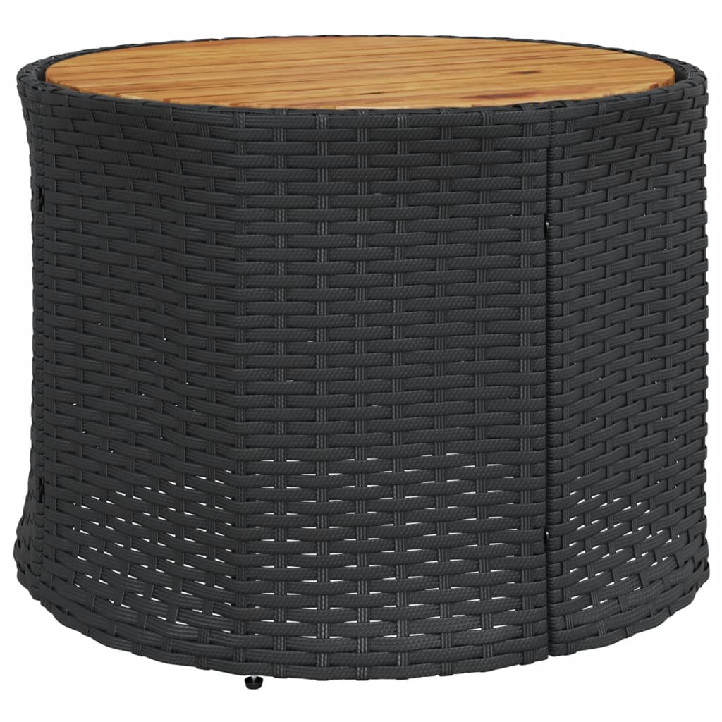 Tuinbank met tafel en kussens rond poly rattan zwart is nu te koop bij PeponiXL, paradijselijk wonen!
