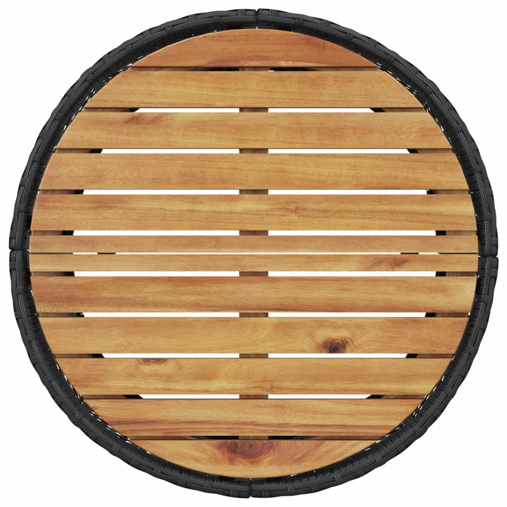 Tuinbank met tafel en kussens rond poly rattan zwart is nu te koop bij PeponiXL, paradijselijk wonen!