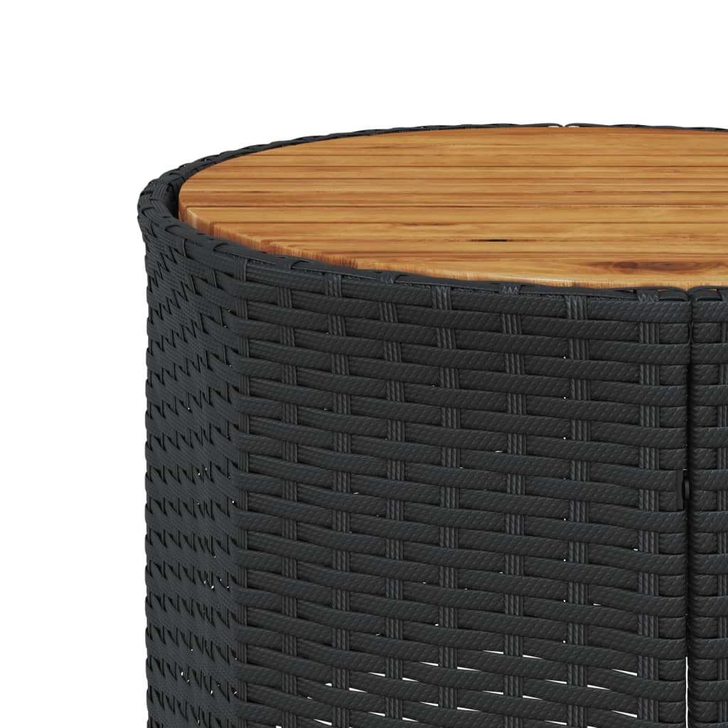 Tuinbank met tafel en kussens rond poly rattan zwart is nu te koop bij PeponiXL, paradijselijk wonen!