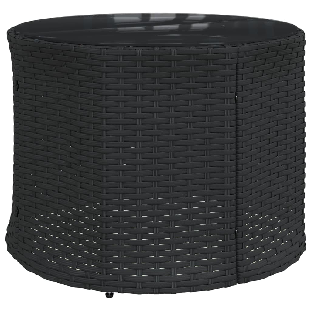 Tuinbank met tafel en kussens rond poly rattan zwart is nu te koop bij PeponiXL, paradijselijk wonen!
