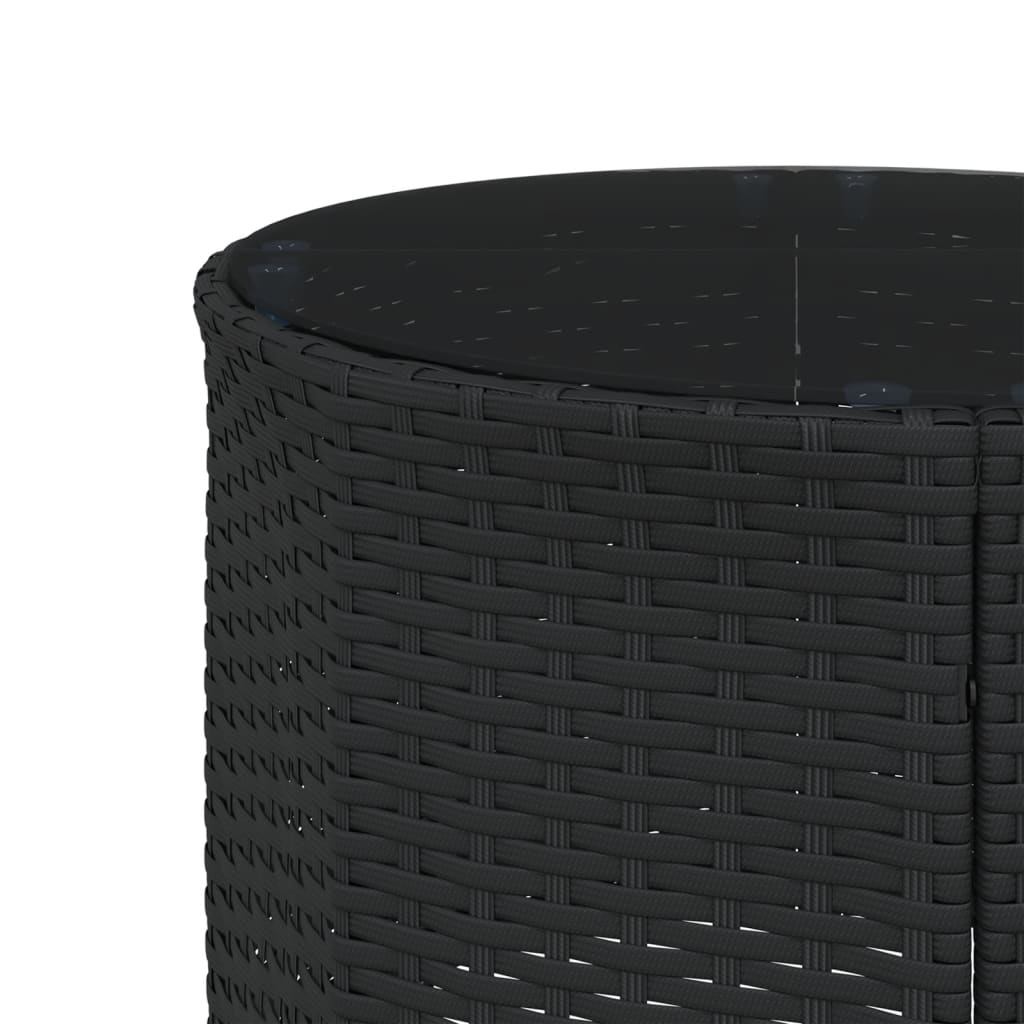 Tuinbank met tafel en kussens rond poly rattan zwart is nu te koop bij PeponiXL, paradijselijk wonen!