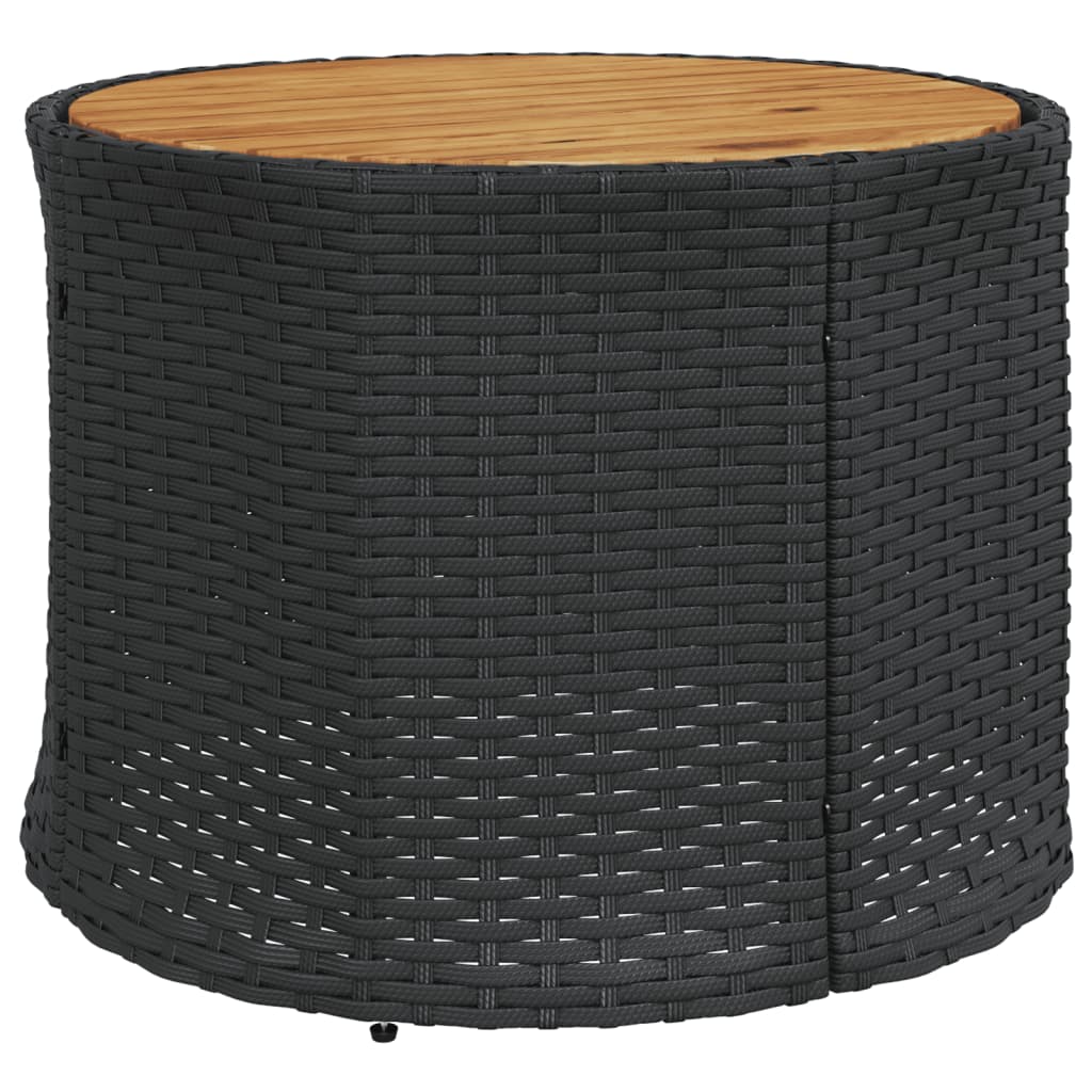 Tuinbank met tafel en kussens rond poly rattan zwart is nu te koop bij PeponiXL, paradijselijk wonen!