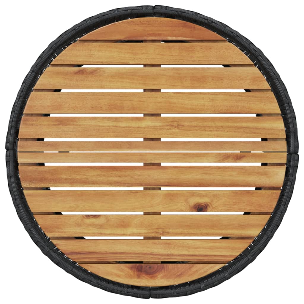 Tuinbank met tafel en kussens rond poly rattan zwart is nu te koop bij PeponiXL, paradijselijk wonen!