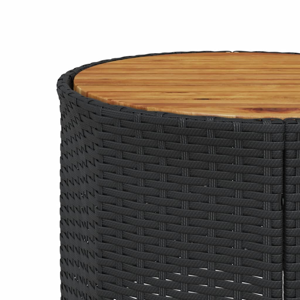 Tuinbank met tafel en kussens rond poly rattan zwart is nu te koop bij PeponiXL, paradijselijk wonen!