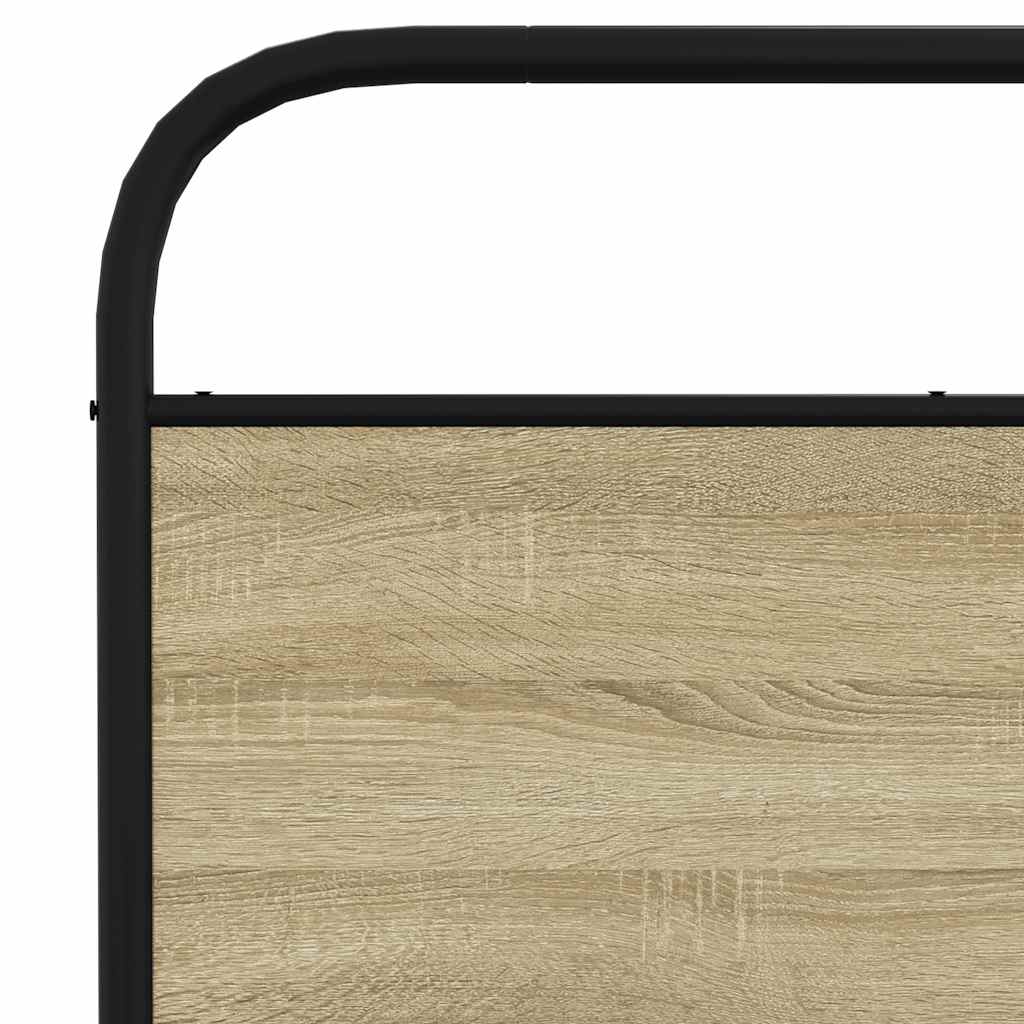 Bedframe zonder matras metaal sonoma eikenkleurig 180x200 cm is nu te koop bij PeponiXL, paradijselijk wonen!