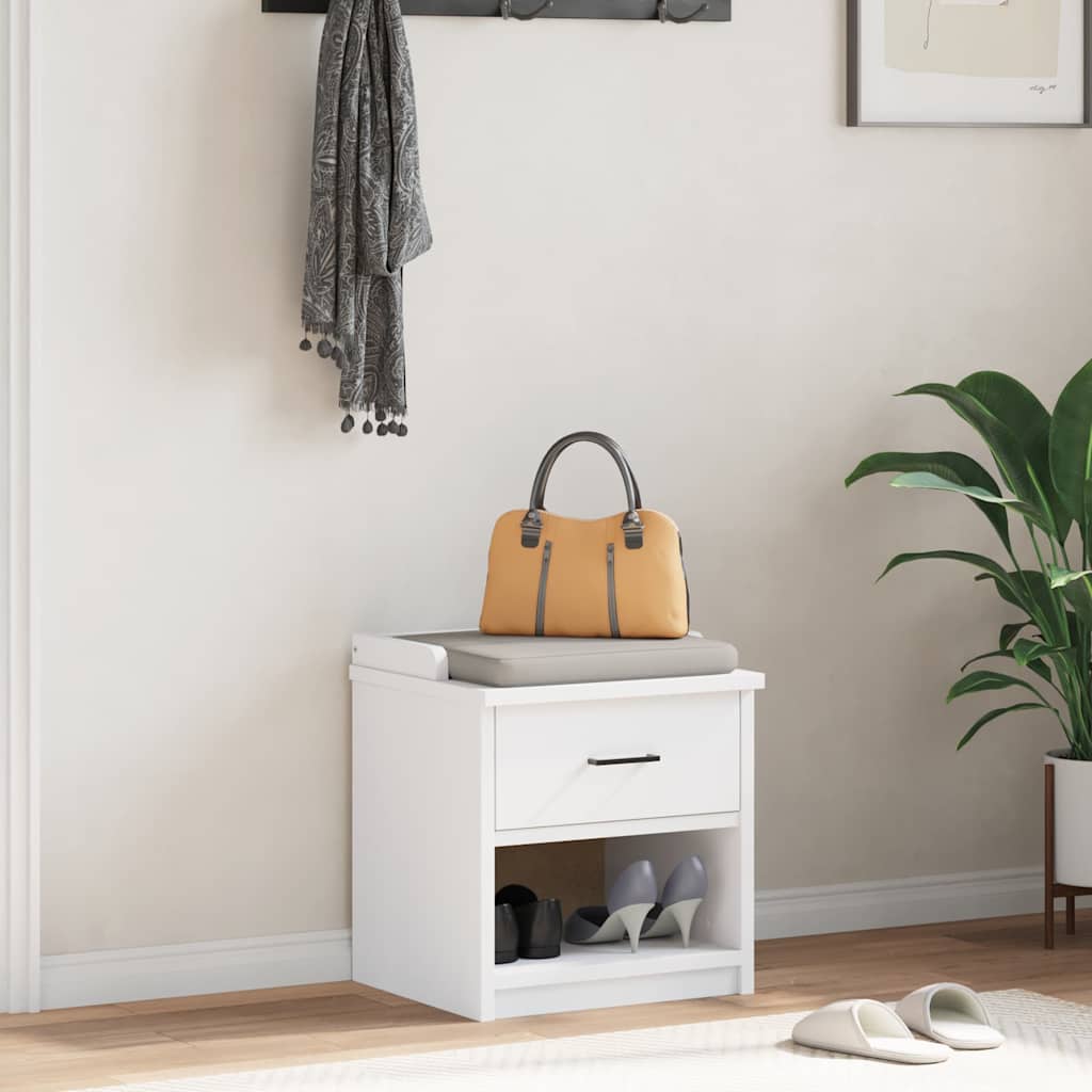 Gangbankje SANDNES wit 45x40x50 cm massief grenenhout is nu te koop bij PeponiXL, paradijselijk wonen!