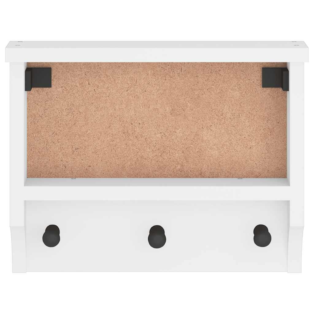 Wandkapstok SANDNES wit 45x12x35 cm massief grenenhout is nu te koop bij PeponiXL, paradijselijk wonen!