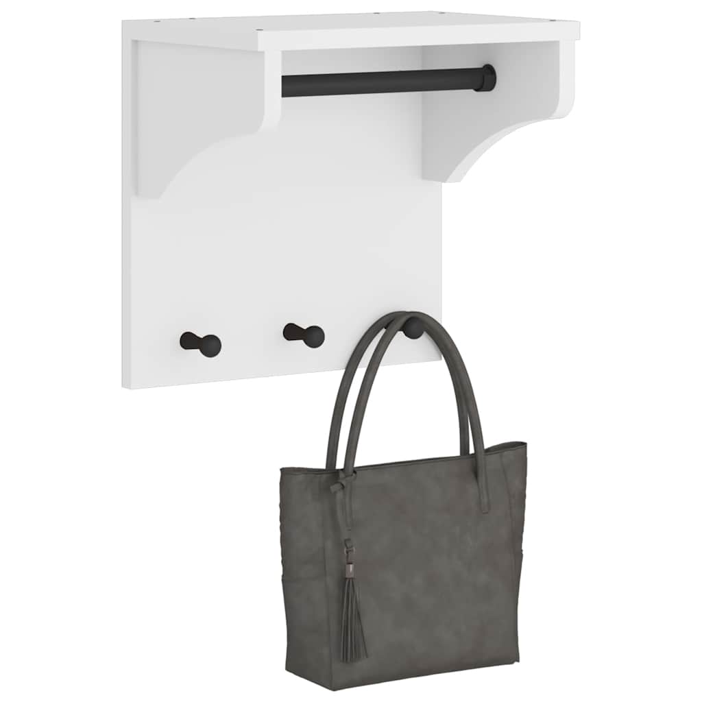 Wandkapstok SANDNES wit 43x30x42 cm massief grenenhout is nu te koop bij PeponiXL, paradijselijk wonen!