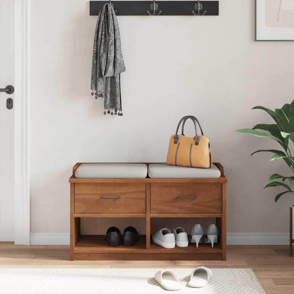 Gangbankje SANDNES 87x40x50 cm massief grenenhout is nu te koop bij PeponiXL, paradijselijk wonen!