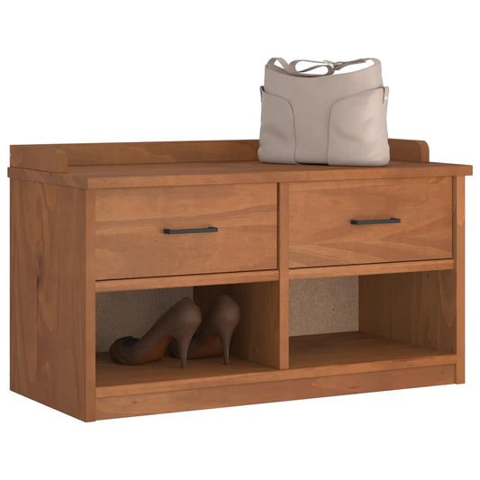 Gangbankje SANDNES 87x40x50 cm massief grenenhout is nu te koop bij PeponiXL, paradijselijk wonen!