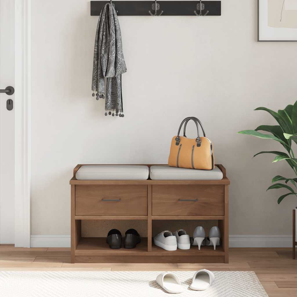 Gangbankje SANDNES 87x40x50 cm massief grenenhout is nu te koop bij PeponiXL, paradijselijk wonen!