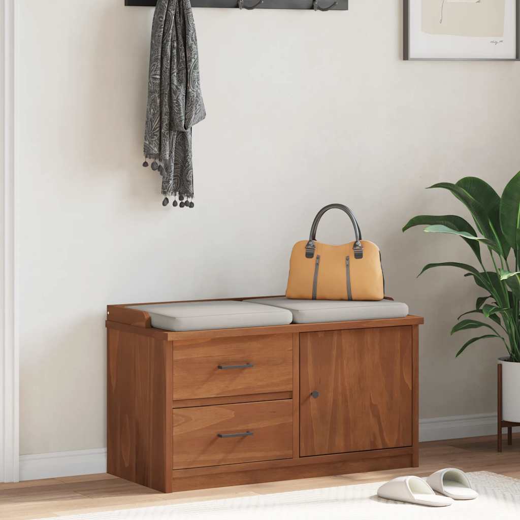 Gangbankje SANDNES 87x40x50 cm massief grenenhout is nu te koop bij PeponiXL, paradijselijk wonen!