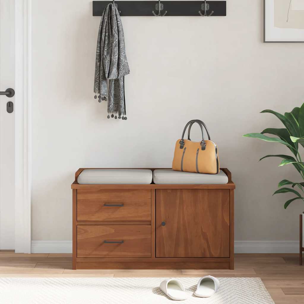 Gangbankje SANDNES 87x40x50 cm massief grenenhout is nu te koop bij PeponiXL, paradijselijk wonen!