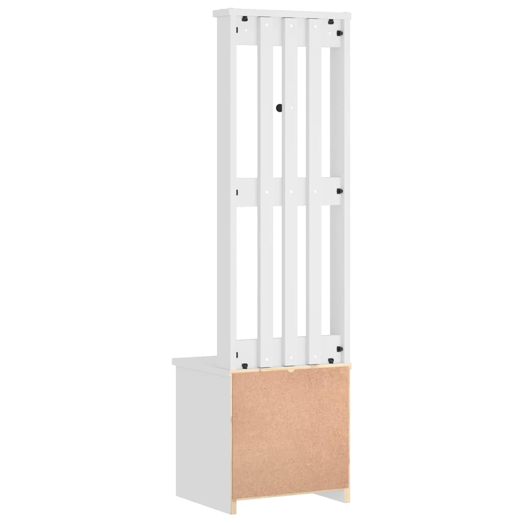 Kapstok SANDNES wit 45x40x159,5 cm massief grenenhout is nu te koop bij PeponiXL, paradijselijk wonen!