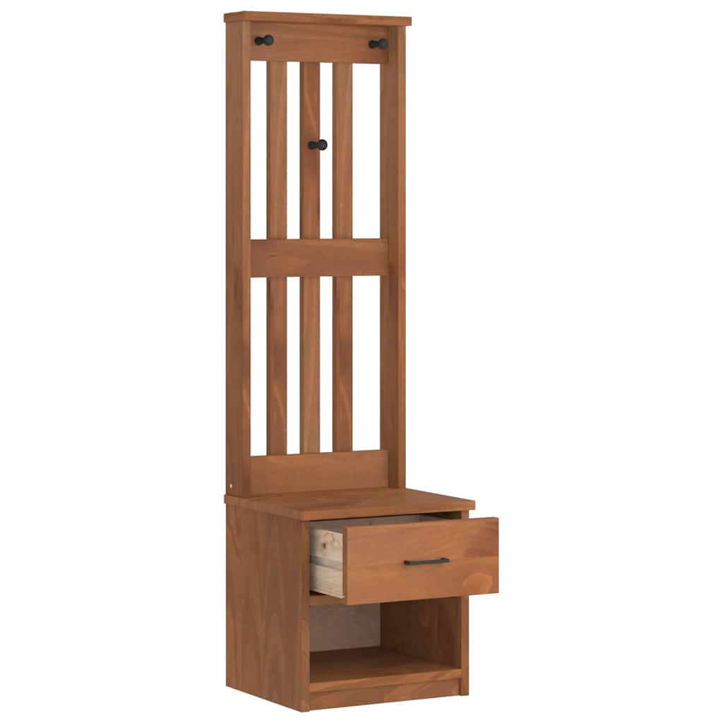 Kapstok SANDNES 45x40x159,5 cm massief grenenhout is nu te koop bij PeponiXL, paradijselijk wonen!