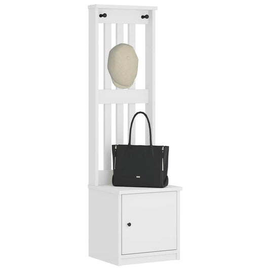 Kapstok SANDNES wit 45x40x159,5 cm massief grenenhout is nu te koop bij PeponiXL, paradijselijk wonen!