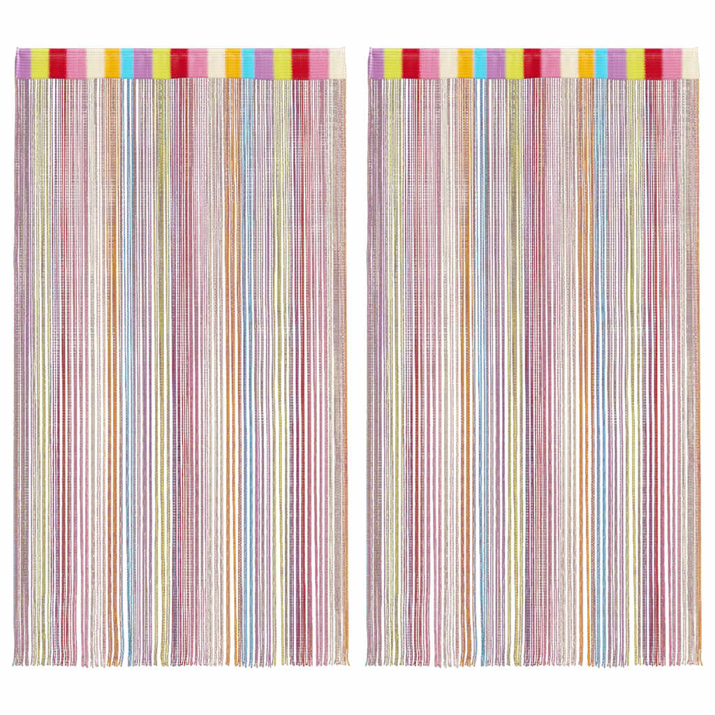 Koordgordijnen 2 st Veelkleurig 100x250 cm is nu te koop bij PeponiXL, paradijselijk wonen!