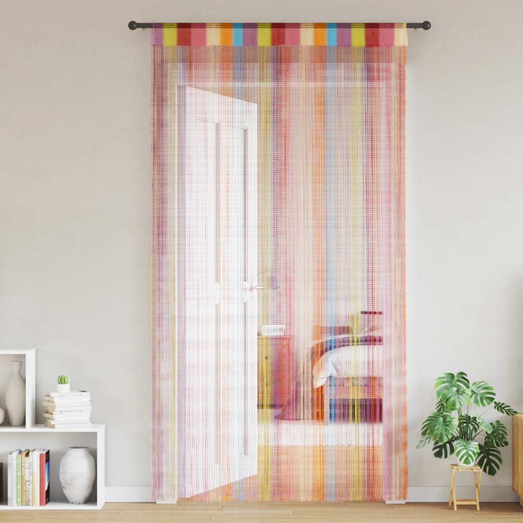 Koordgordijnen 2 st Veelkleurig 100x250 cm is nu te koop bij PeponiXL, paradijselijk wonen!
