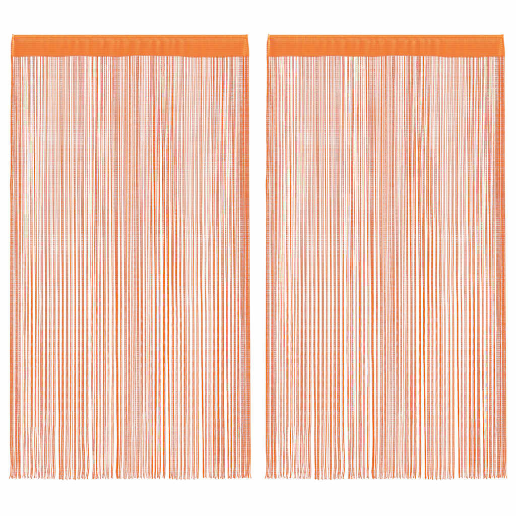 Koordgordijnen 2 st 140x250 cm oranje is nu te koop bij PeponiXL, paradijselijk wonen!