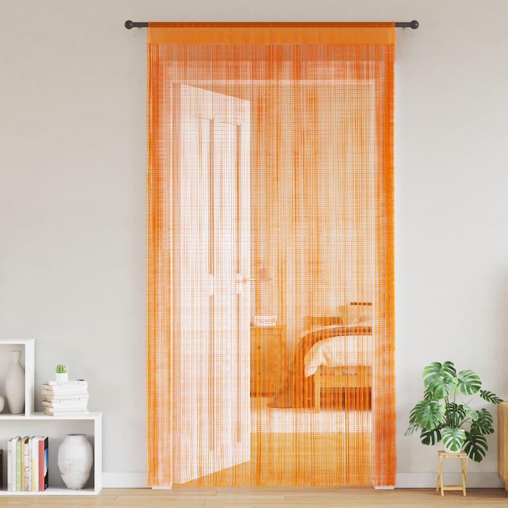 Koordgordijnen 2 st 140x250 cm oranje is nu te koop bij PeponiXL, paradijselijk wonen!