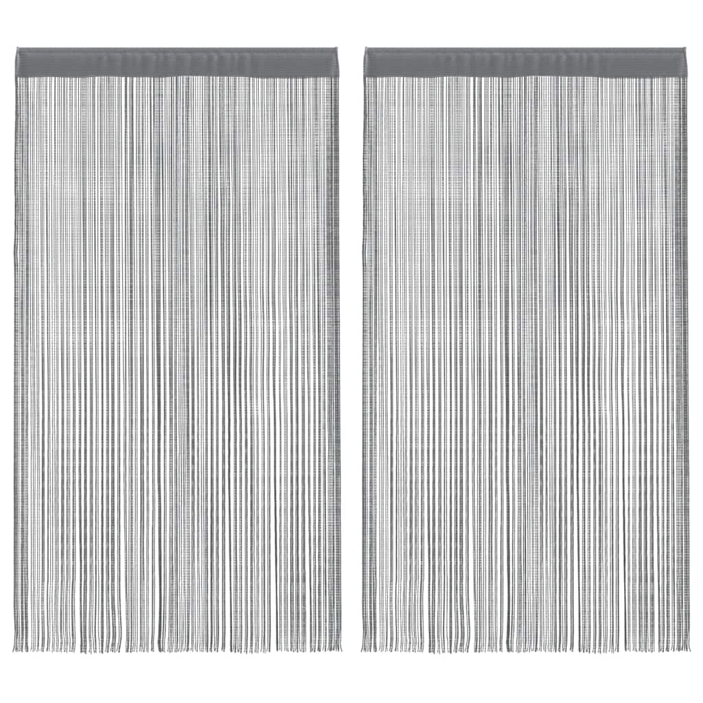 Draadgordijnen 2 st Antraciet 100x250 cm is nu te koop bij PeponiXL, paradijselijk wonen!