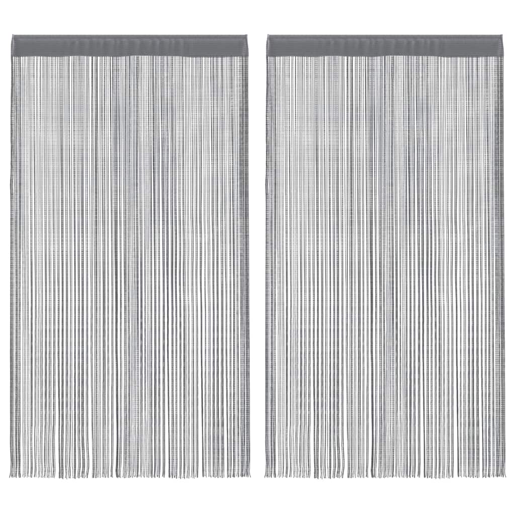 Draadgordijnen 2 stuks Antraciet 140x250 cm is nu te koop bij PeponiXL, paradijselijk wonen!