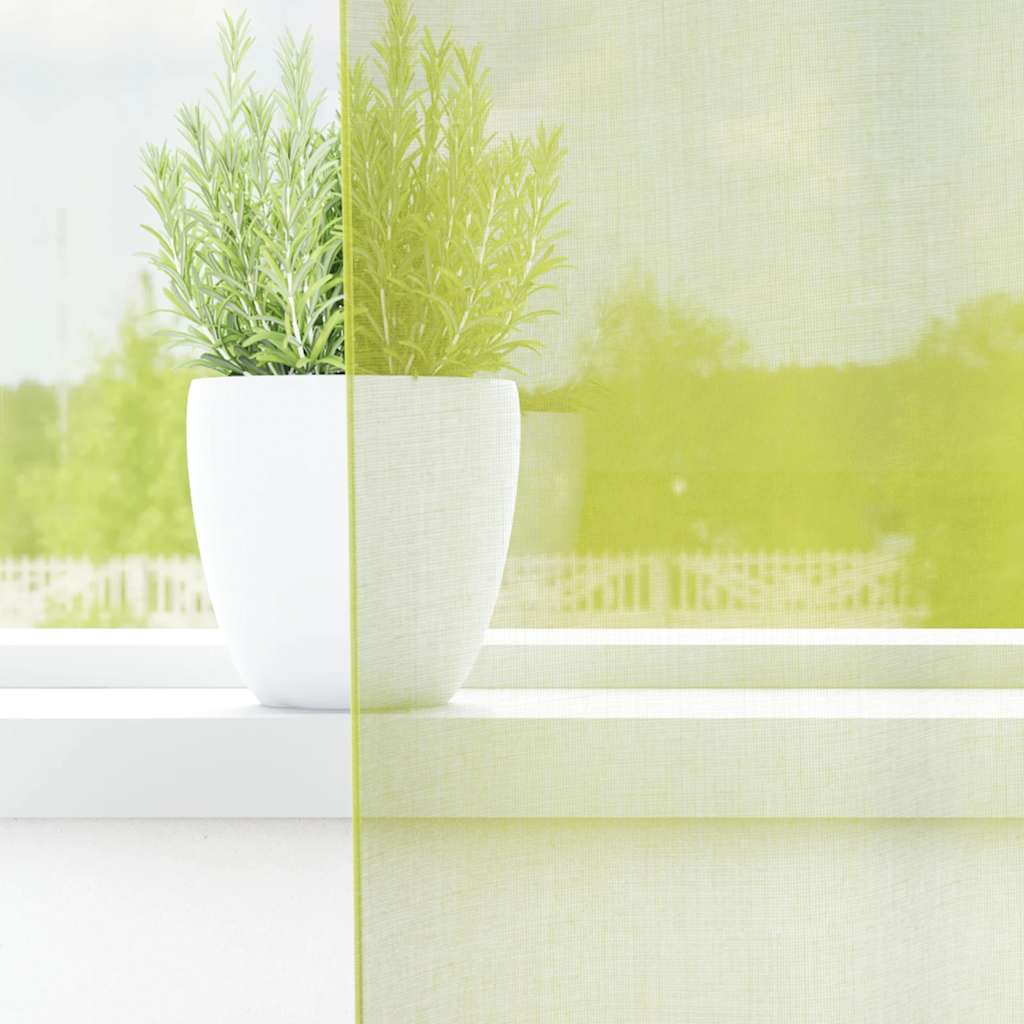 Gordijnen Voile met doorvoertules 2 st 140x140 cm appelgroen is nu te koop bij PeponiXL, paradijselijk wonen!