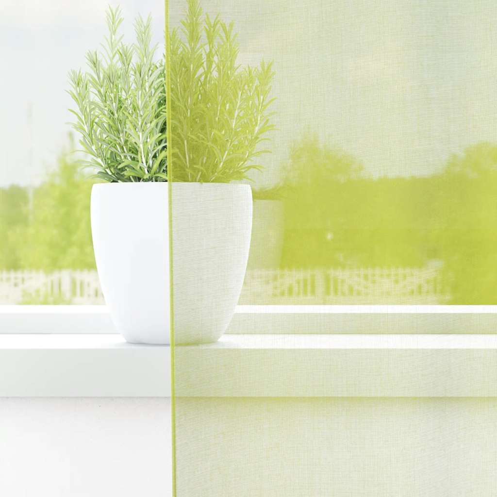 Gordijnen voile met doorvoertules 2 st 140x175 cm appelgroen is nu te koop bij PeponiXL, paradijselijk wonen!