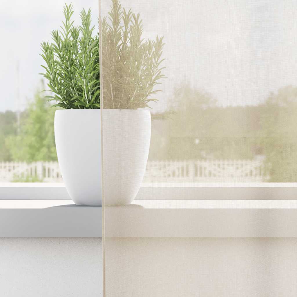 Gordijnen Voile met doorvoertules 2 st 140x300 cm crème is nu te koop bij PeponiXL, paradijselijk wonen!