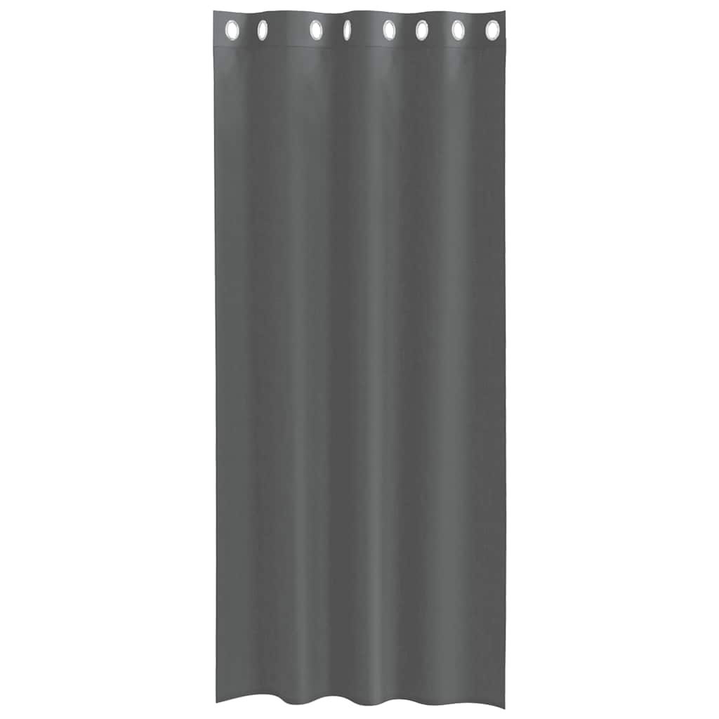 Gordijnen voile met doorvoertules 2 st 140x225 cm donkergrijs is nu te koop bij PeponiXL, paradijselijk wonen!