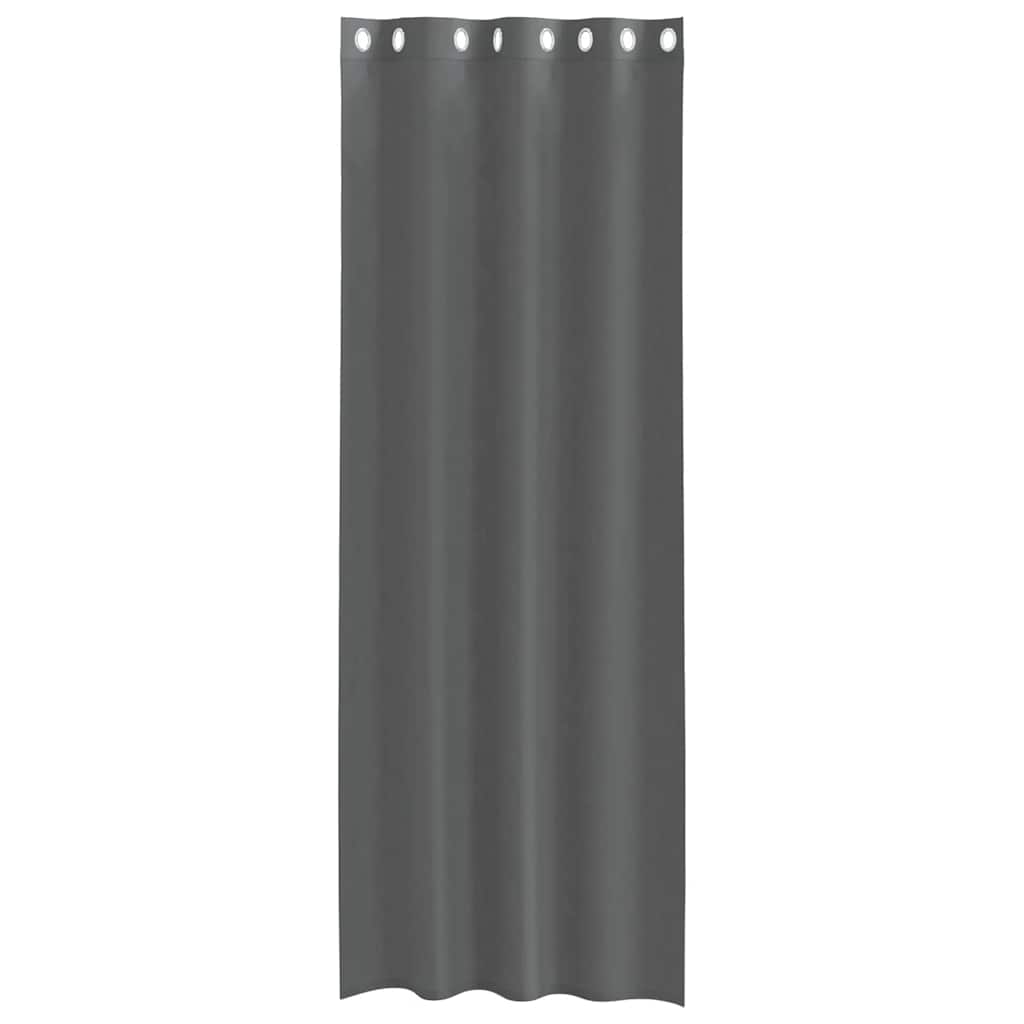 Gordijnen voile met doorvoertules 2 st 140x260 cm donkergrijs is nu te koop bij PeponiXL, paradijselijk wonen!