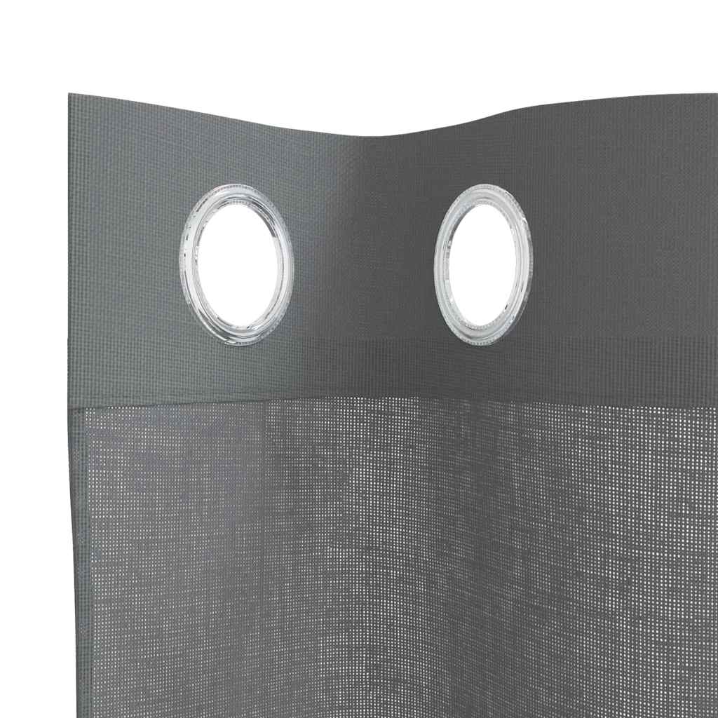 Gordijnen voile met doorvoertules 2 st 140x260 cm donkergrijs is nu te koop bij PeponiXL, paradijselijk wonen!