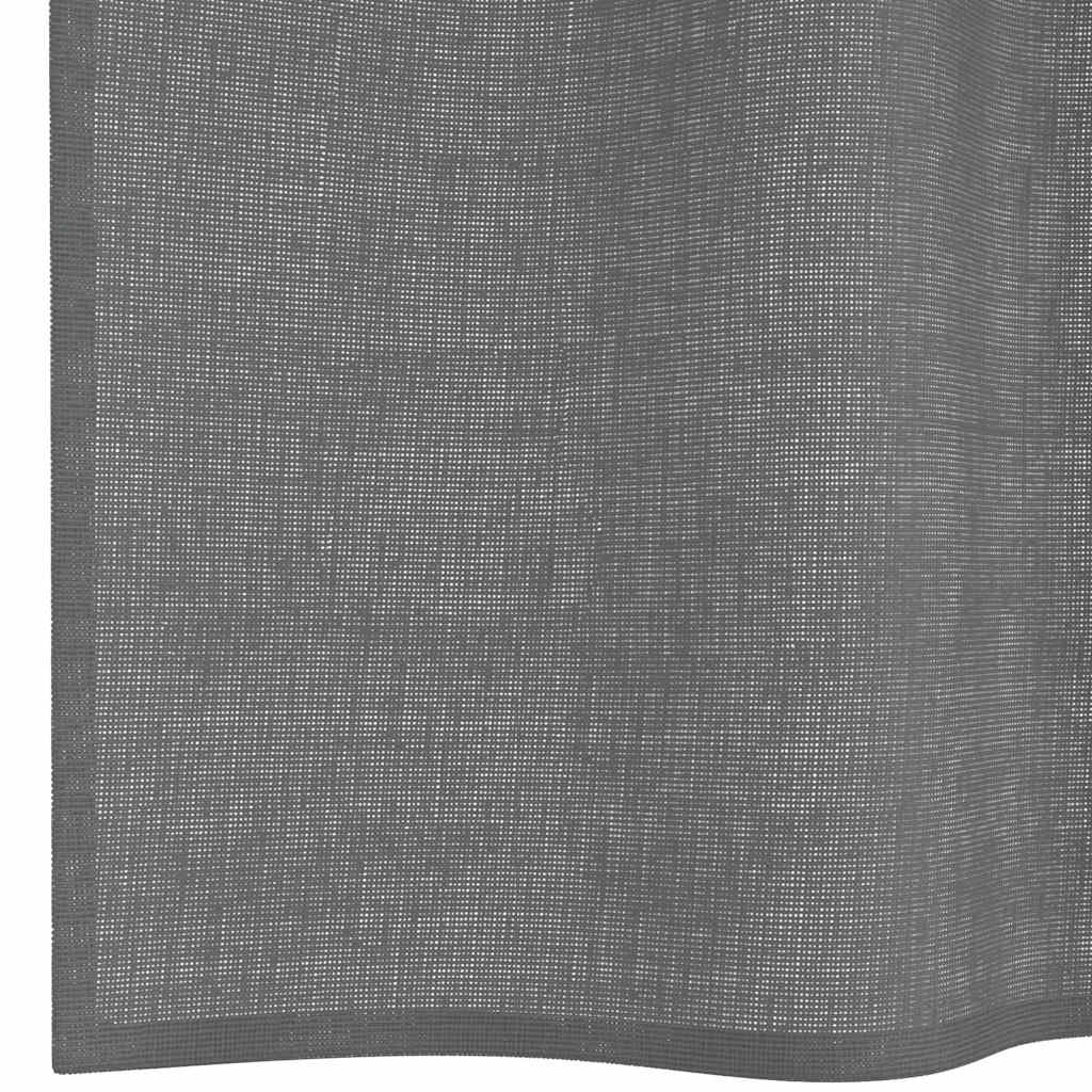 Gordijnen voile met doorvoertules 2 st 140x260 cm donkergrijs is nu te koop bij PeponiXL, paradijselijk wonen!