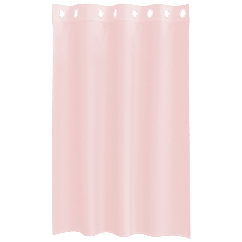Gordijnen voile met doorvoertules 2 st 140x175 cm lichtroze is nu te koop bij PeponiXL, paradijselijk wonen!