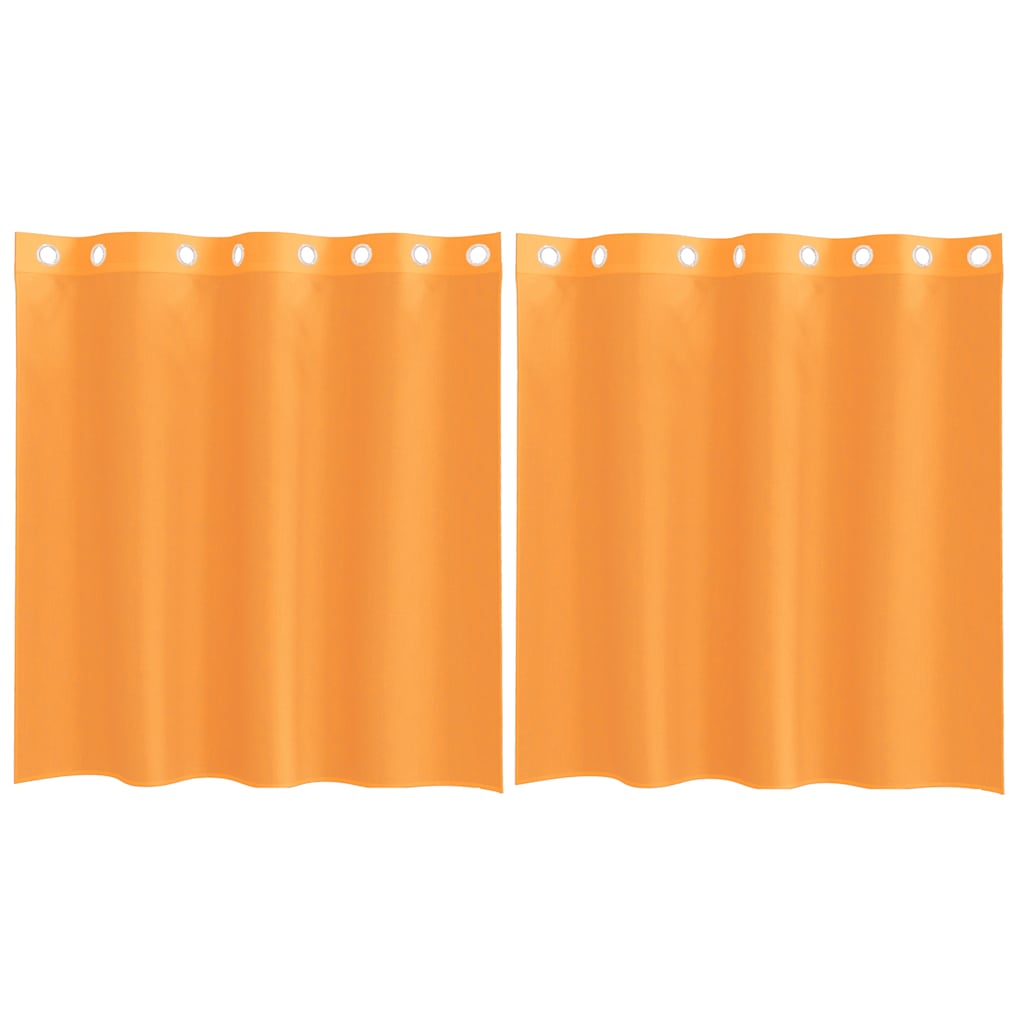 Gordijnen voile met doorvoertules 2 st 140x140 cm oranje is nu te koop bij PeponiXL, paradijselijk wonen!