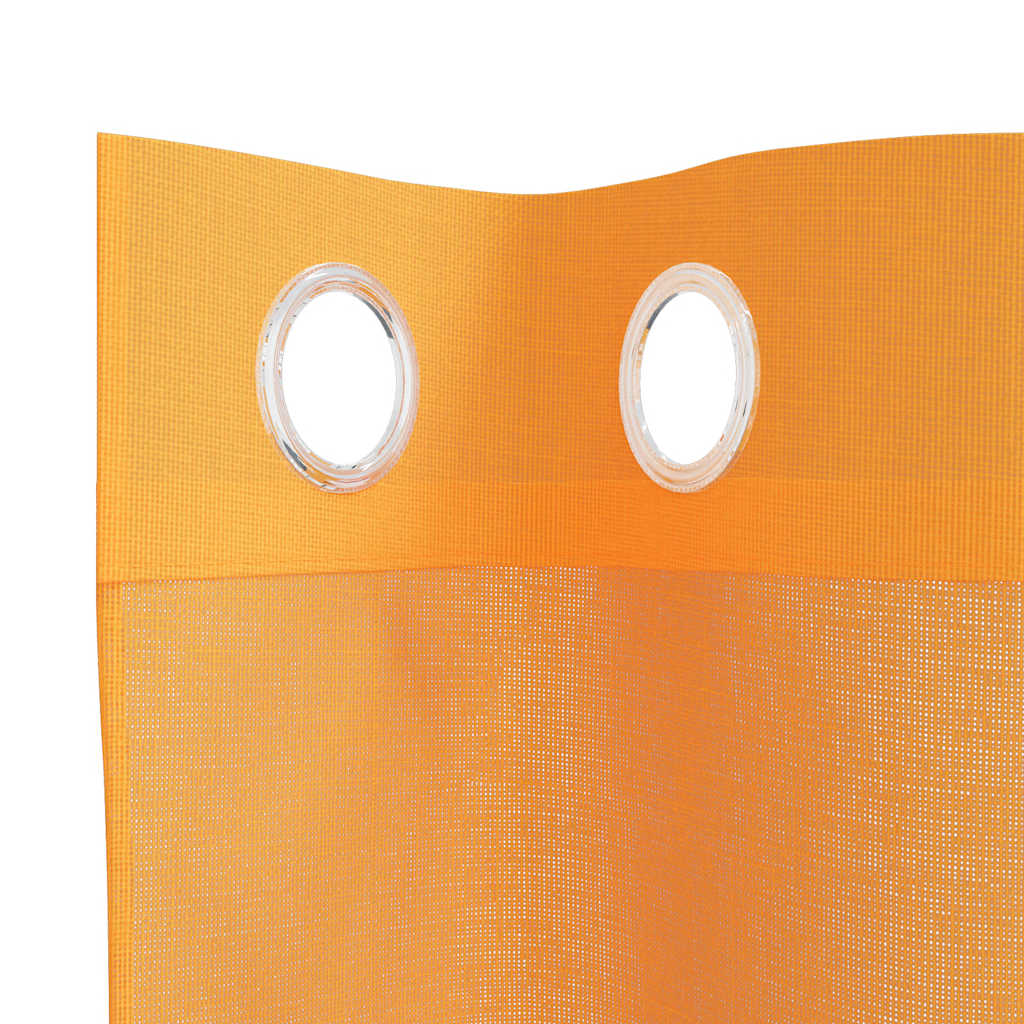 Gordijnen voile met doorvoertules 2 st 140x140 cm oranje is nu te koop bij PeponiXL, paradijselijk wonen!