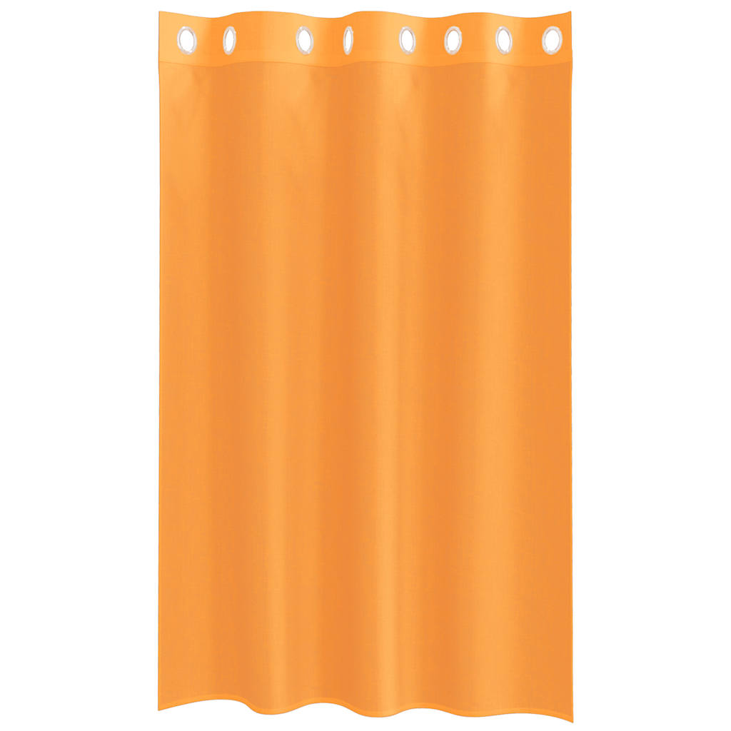 Gordijnen Voile met doorvoertules 2 st 140x175 cm oranje is nu te koop bij PeponiXL, paradijselijk wonen!