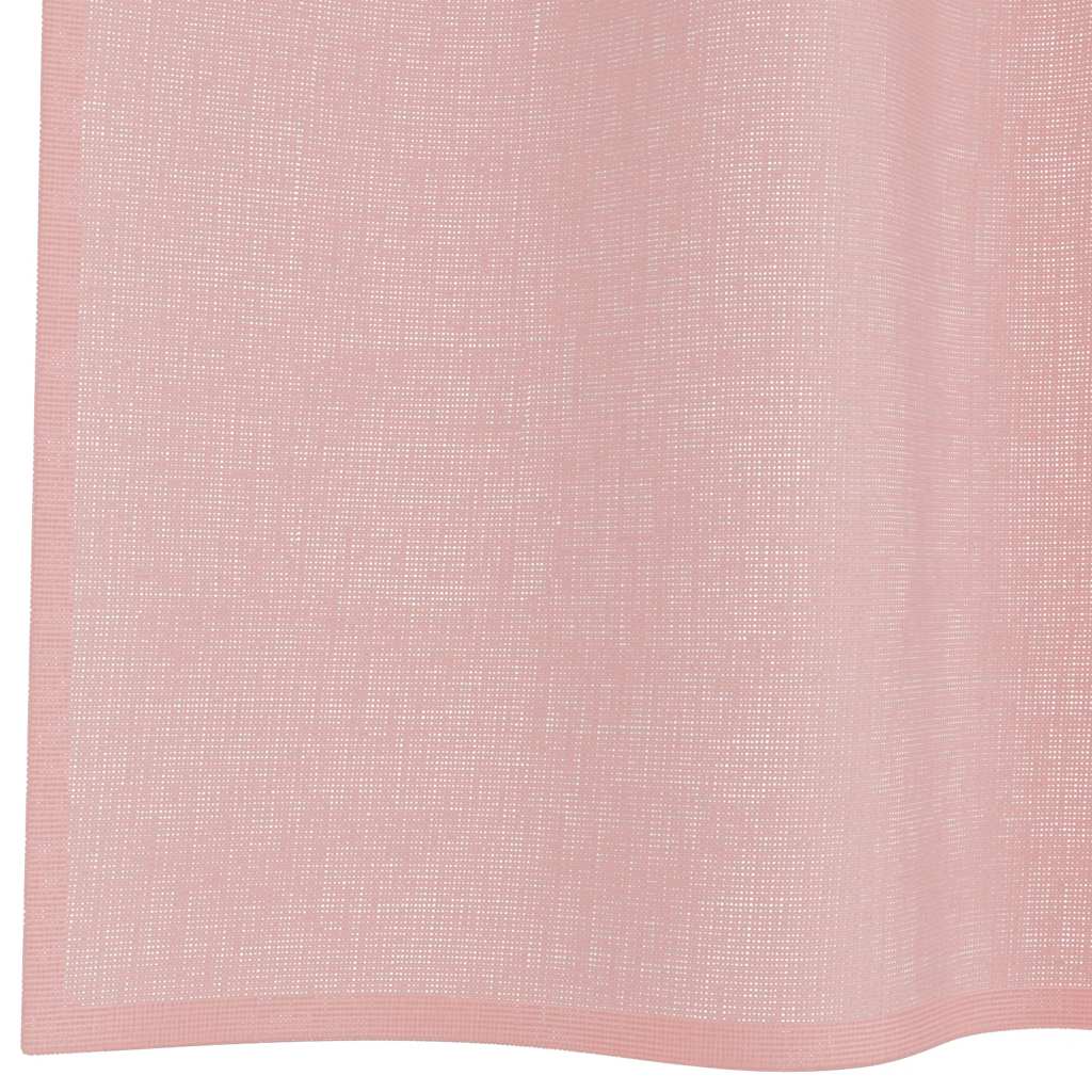 Gordijnen voile met doorvoertules 2 st 140x175 cm roze is nu te koop bij PeponiXL, paradijselijk wonen!